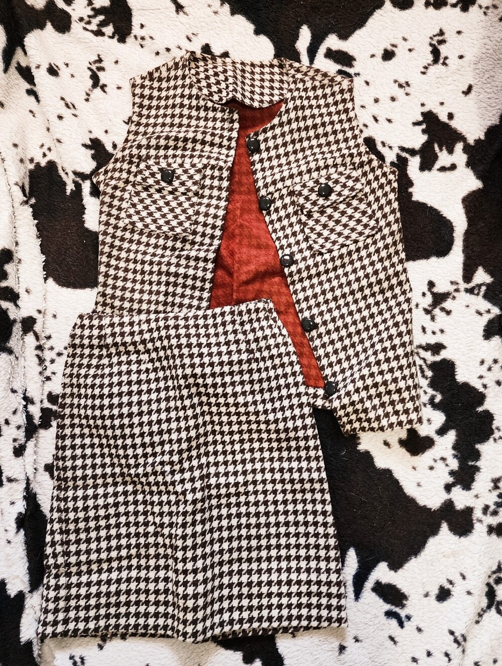 WOMEN'S 50'S/60'S 2 PIECE SET - CHECKERED